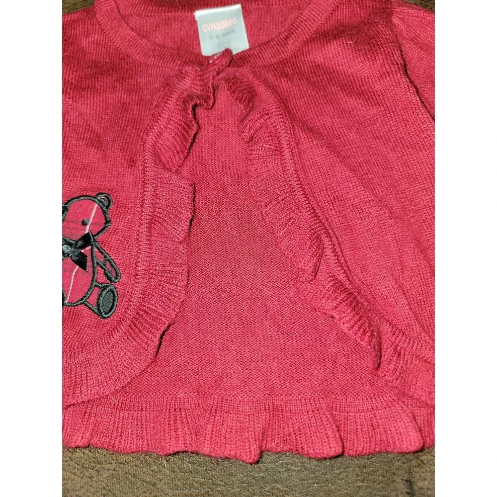 Gymboree layette line holiday traditions Christmas teddy bear sweater 3 6 months
